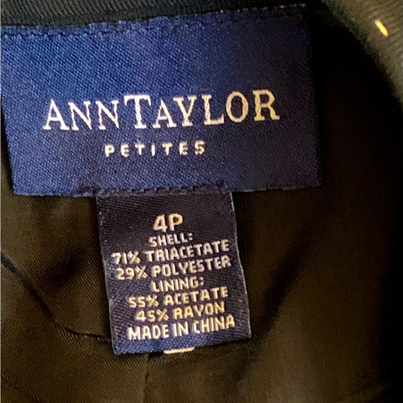 Ann Taylor Petites Black Skirt Blazer Suit Women’s 4P Skirt 6P Jacket Lined EUC - Picture 9 of 12